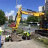 Munkálatok, járda bontás